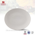 Plat chaud de vente d&#39;os de porcelaine, plat ovale en céramique, plat en porcelaine